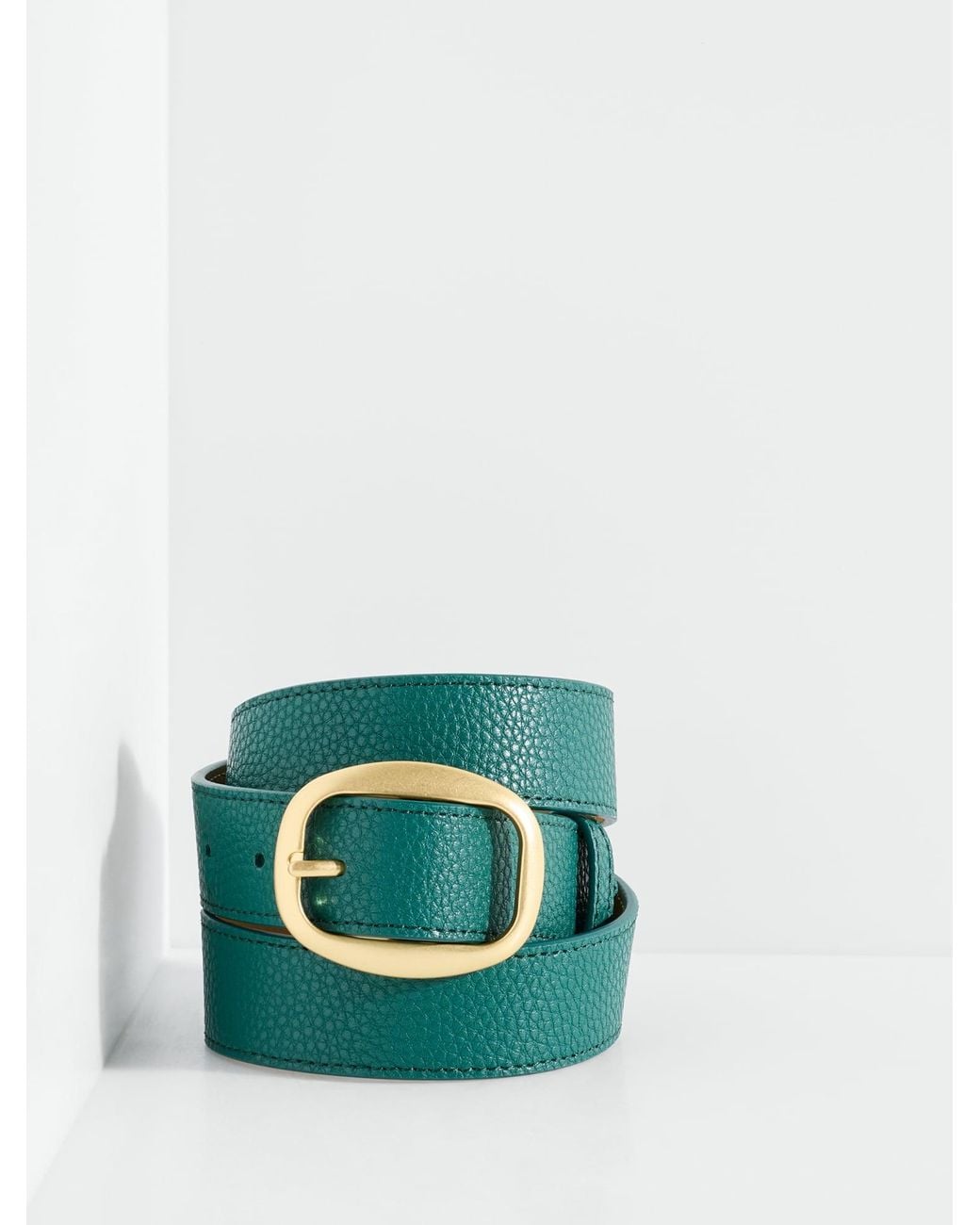 Talbots Green Pebble Leather Belt