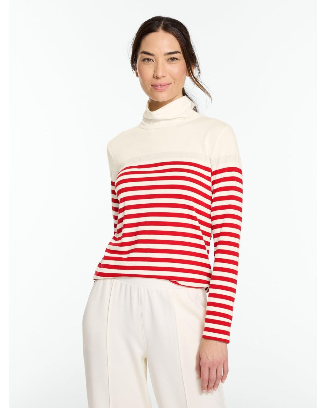 Talbots Red Supersoft Jersey Turtleneck T-shirt