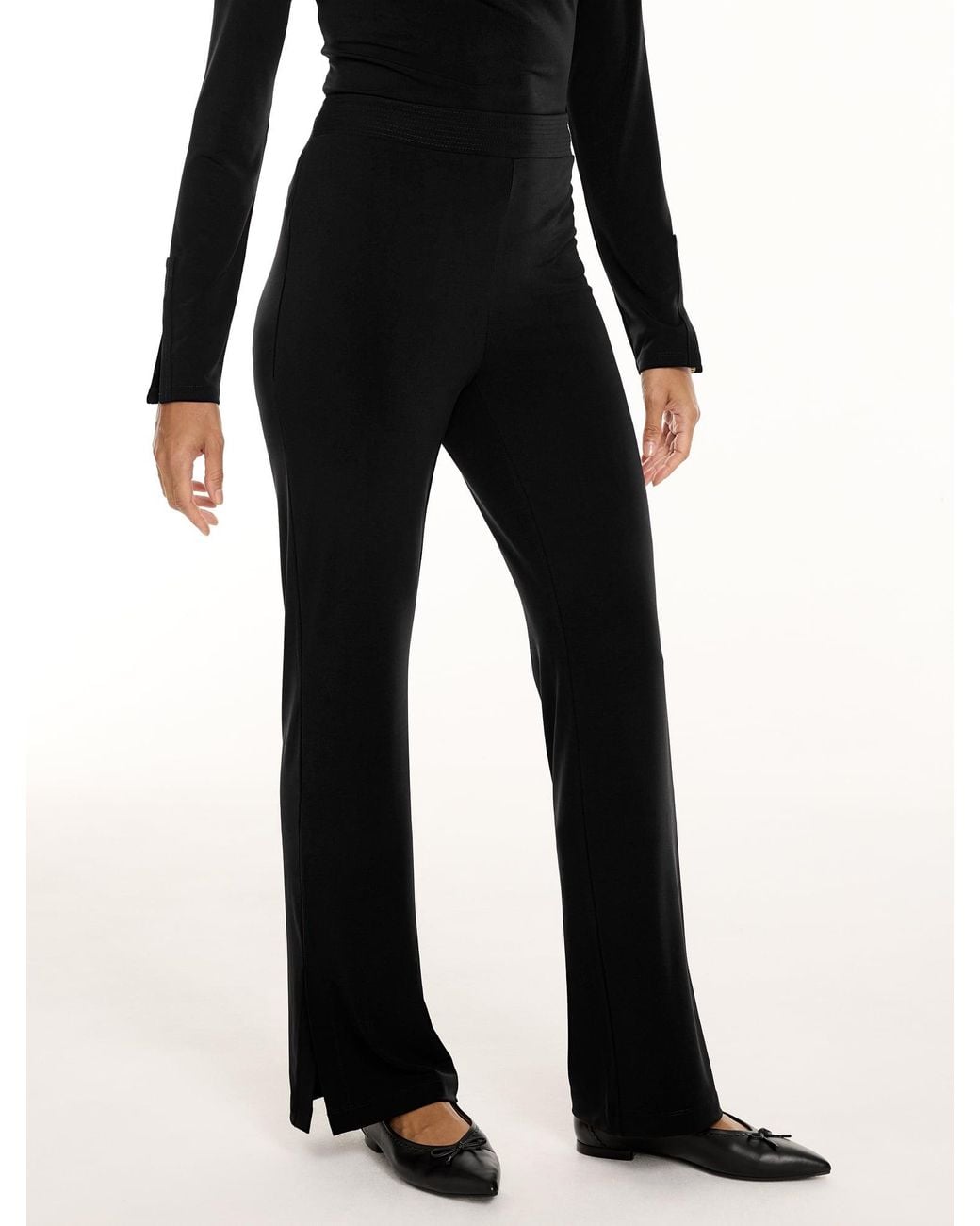 Talbots Black Knit Kit Kick Flare Pants