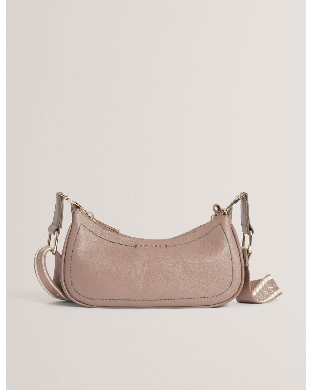 Ted Baker Natural Laarna Webbing Strap Leather Shoulder Bag
