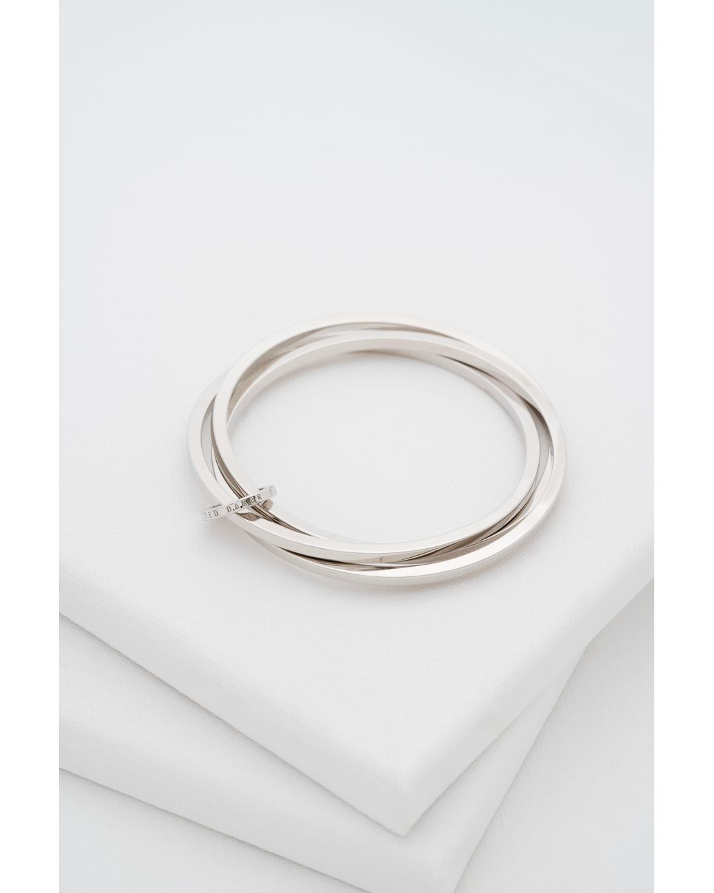 Ted Baker Metallic Metal Bangle Bracelet Multi Hoop Jewelry
