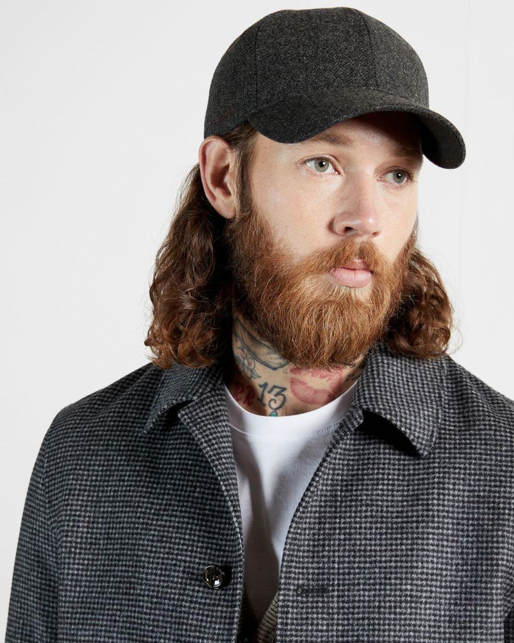 Ted Baker Wool Textured Baseball Cap in 