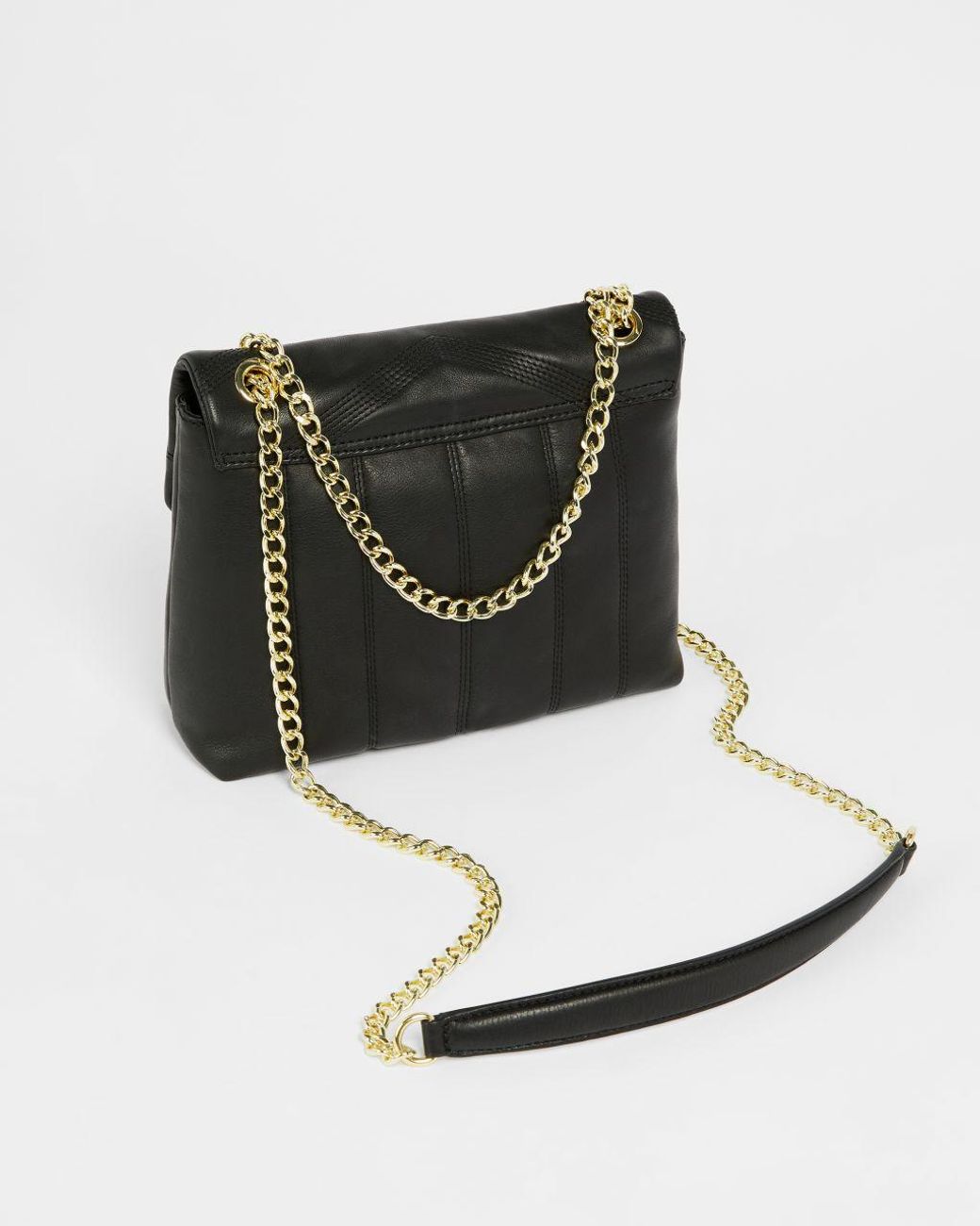Ted Baker Leather Quilted Mini Crossbody Bag in Black | Lyst UK