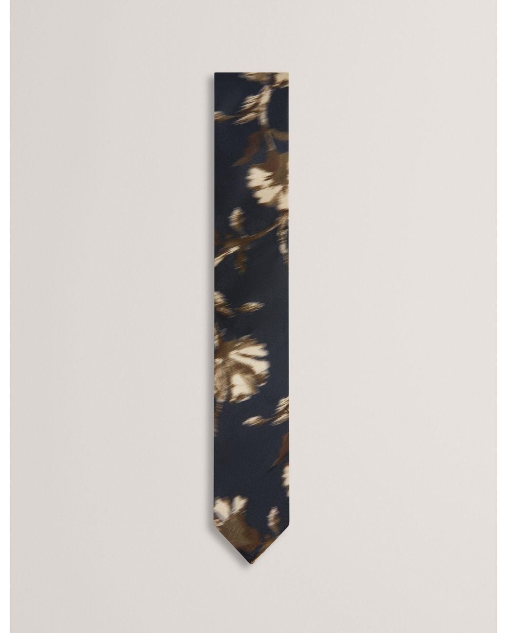 Ted Baker White Tinchy Abstract Floral Print Silk Tie for men