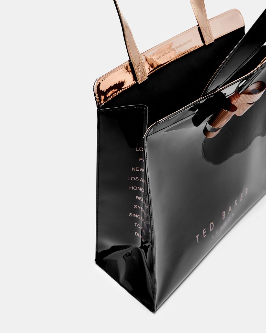 Planting trees Mandated beach Ted Baker Bow Detail Large Icon Bag in Black | Lyst UK