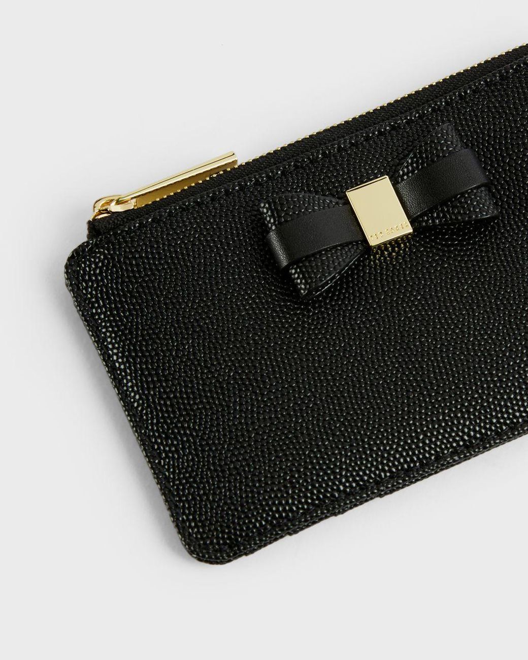Ted Baker Synthetic Bow Zipped Card Holder in Black Lyst