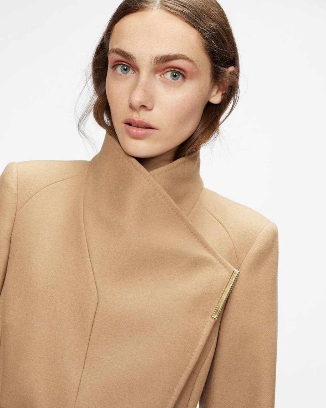 ted baker wool blend long wrap coat