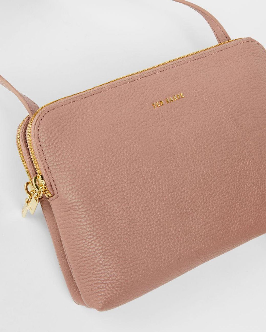 Ciarraa soft leather double pouch xbody Clearance