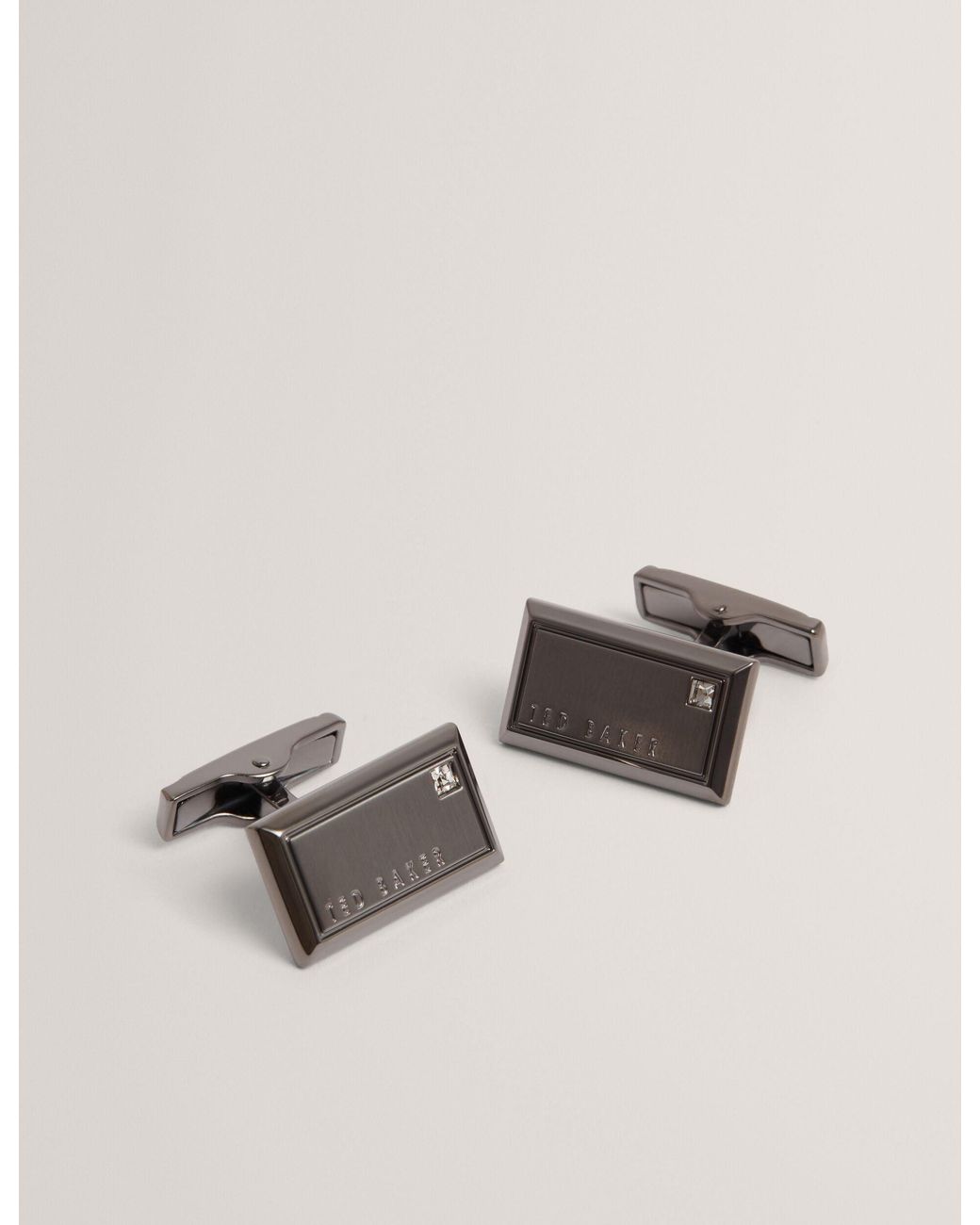 Ted Baker Natural Cuffli Crystal Detail Cufflink for men