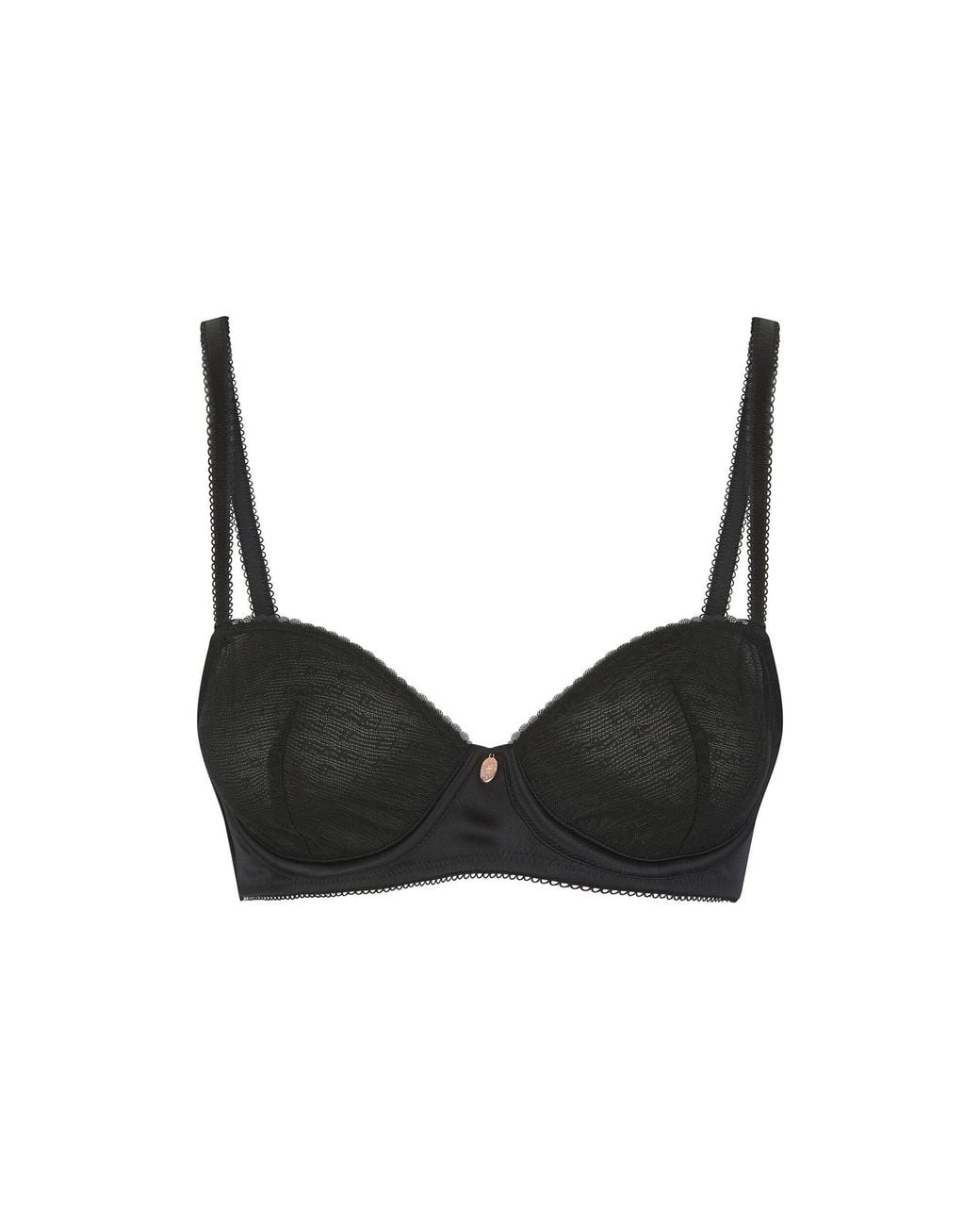 Ted Baker Black Iris Branded Mesh Wired Full Cup Bra