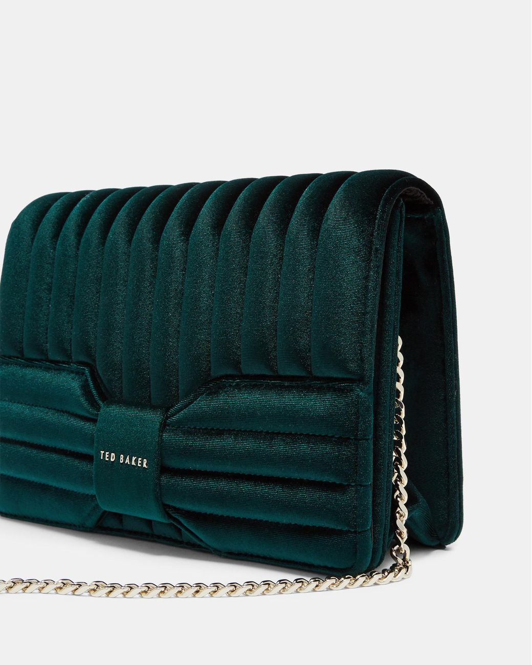 Ted Baker Velvet Bow Cross Body Bag in Green | Lyst Canada