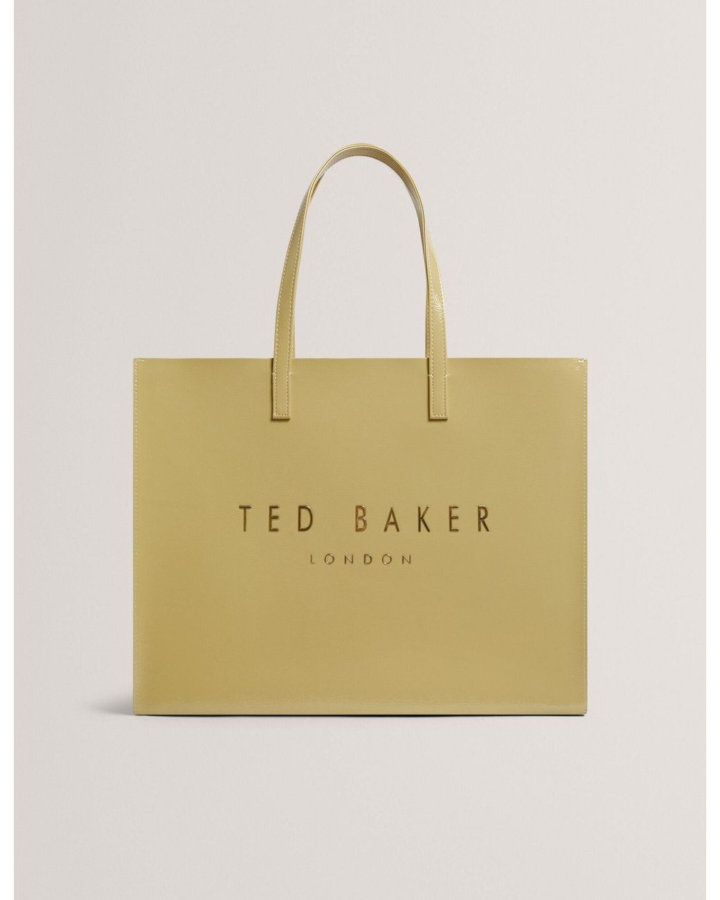 Ted Baker Natural Crikon Crinkled Pu Oversized Icon Tote Bag