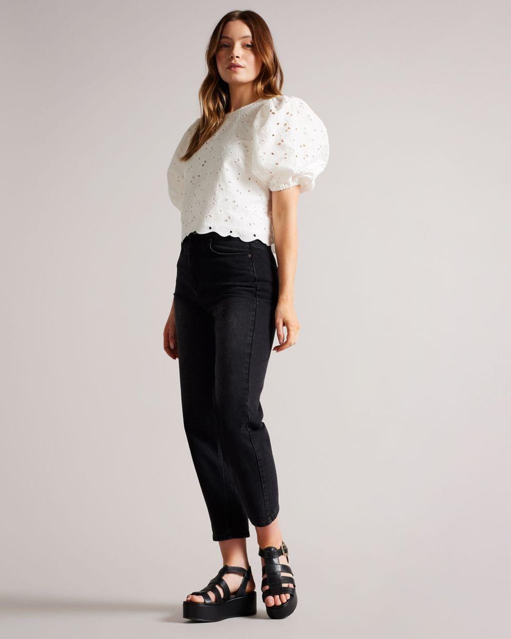 Ted Baker Leather Fisherman Platform Sandals in Black | Lyst