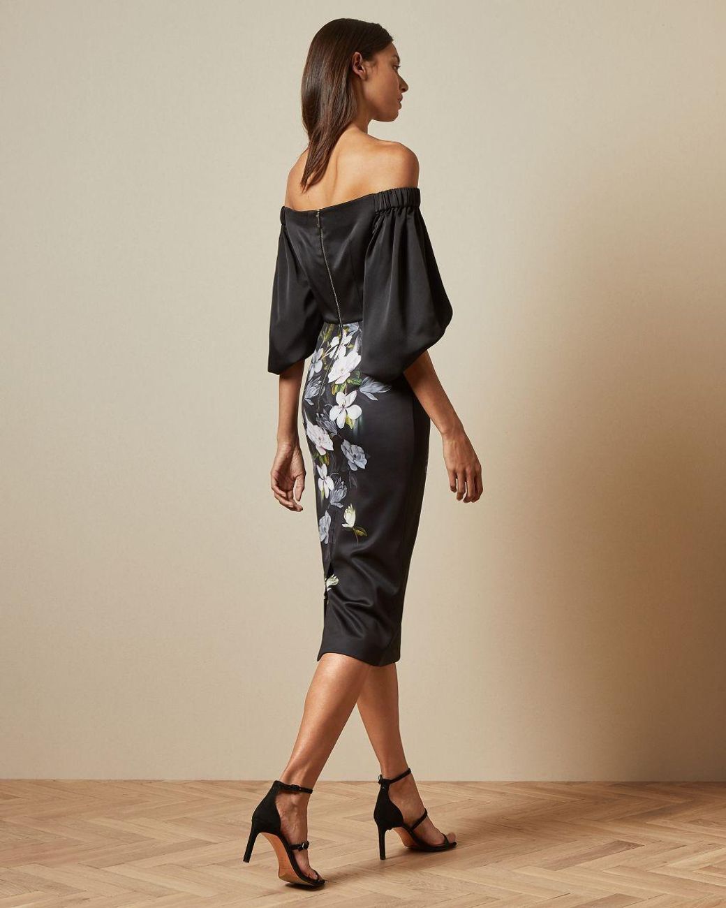 Ted Baker Off The Shoulder Opal Bodycon Dress in Black Lyst