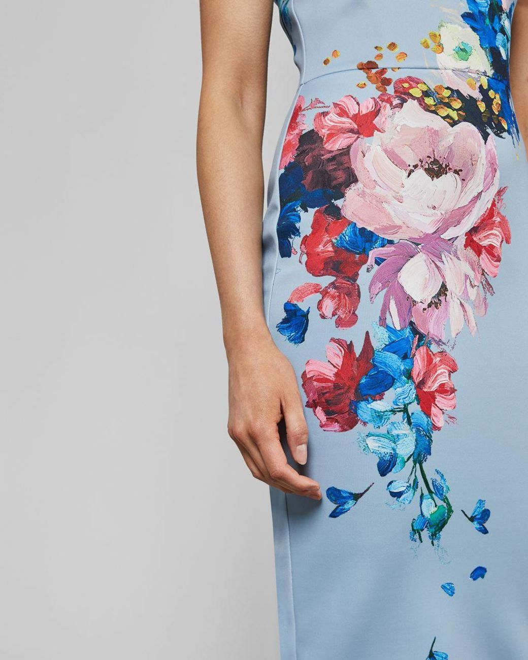 Ted Baker Bardot-kleid Mit Raspberry Ripple-print in Blau | Lyst DE