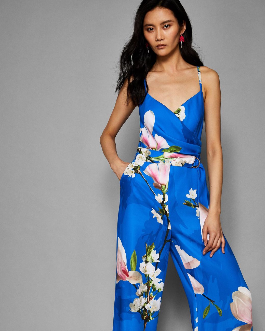 Ted Baker Harmony Wrap Front Jumpsuit in Blue | Lyst Canada