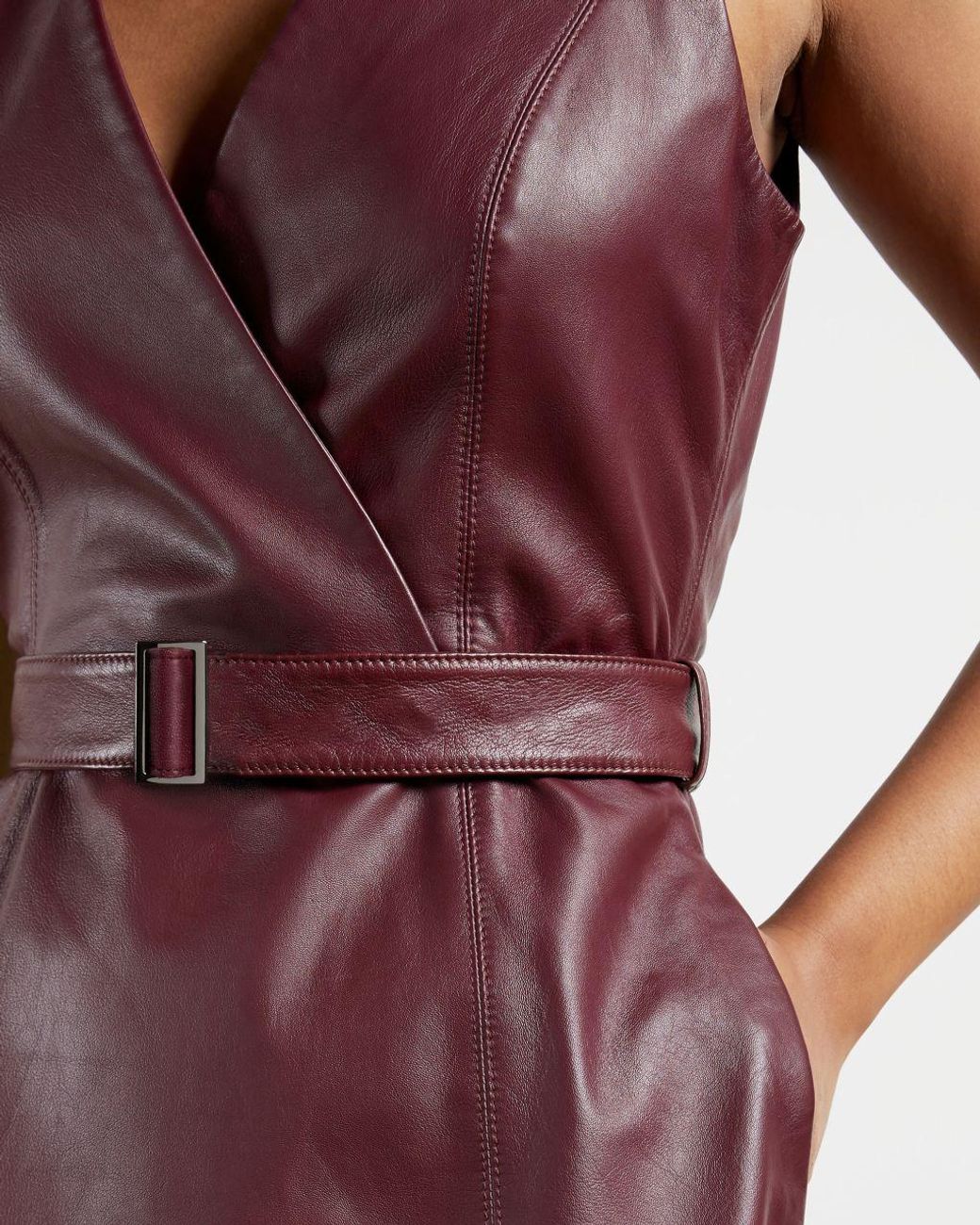 belted wrap dress