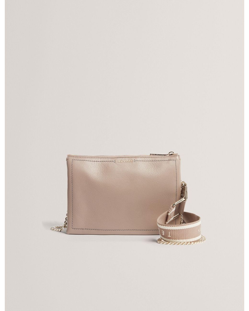 Ted Baker Natural Larinda Webbing Strap Leather Crossbody Bag