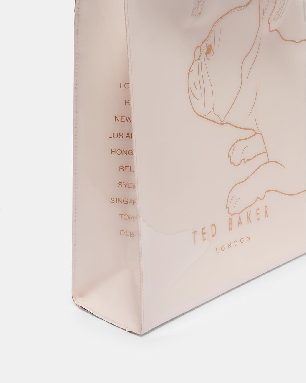 Ted Baker French Bulldog Large Icon Bag in Pale Pink (Pink) | Lyst
