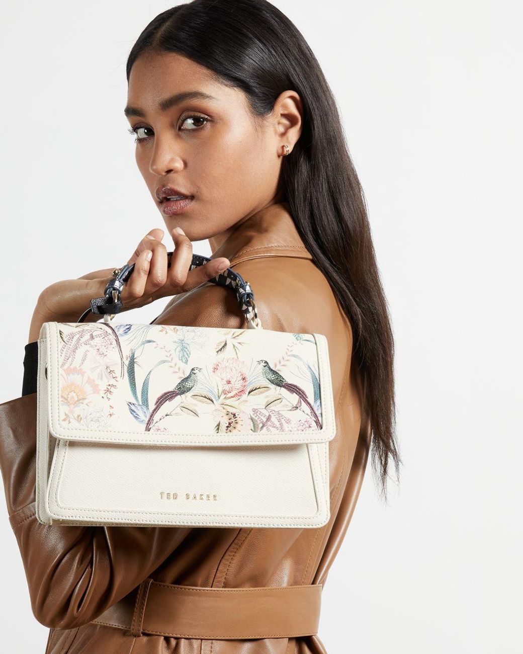 Ted Baker Decadence Non Leather Lady Bag in Natural | Lyst