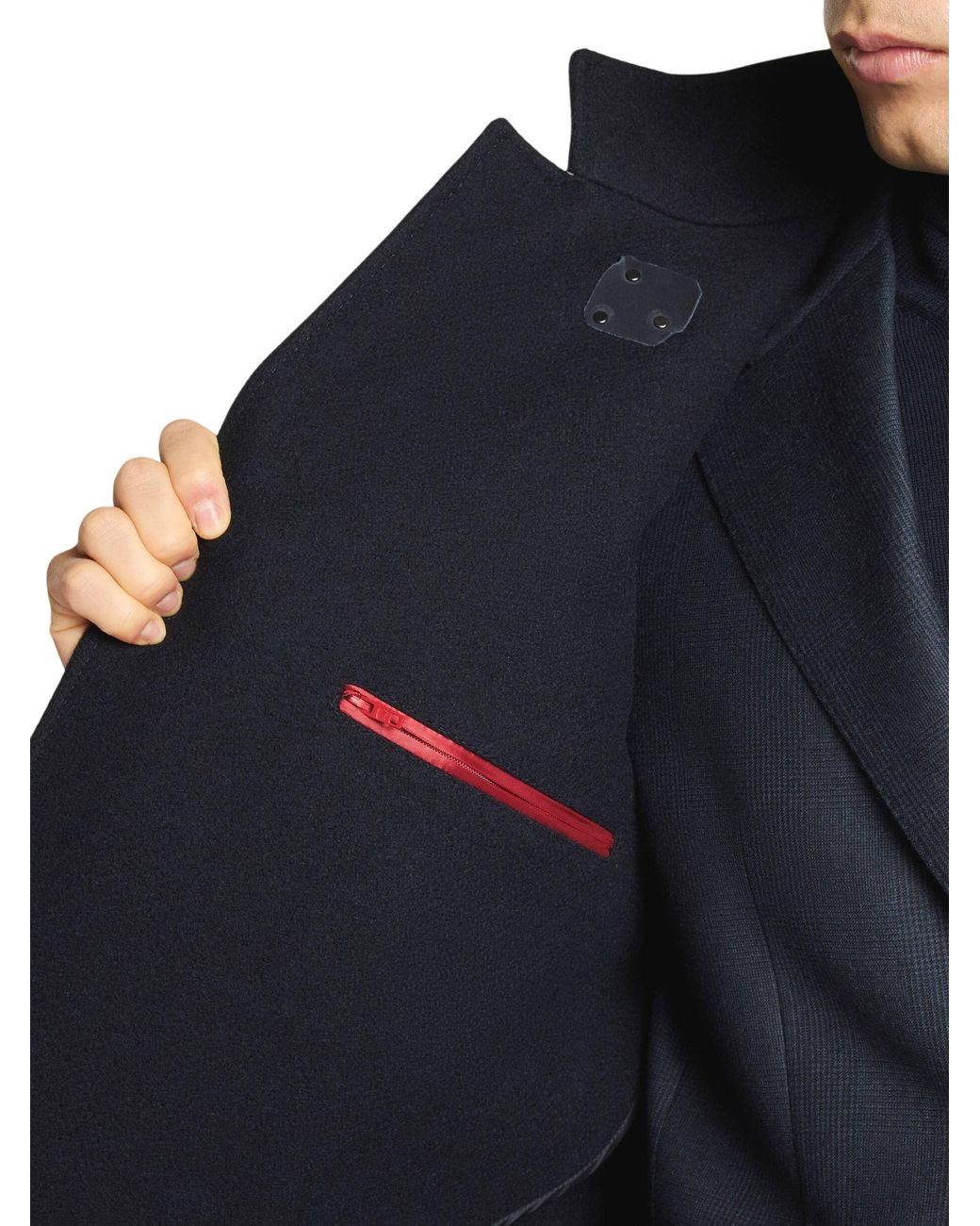 Fay Blue Lobster-Clasp Single-Breasted Coat for men