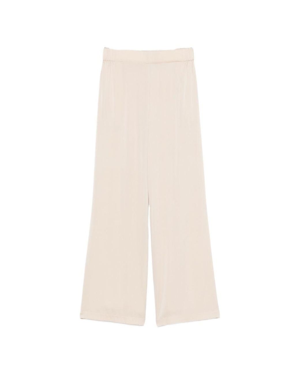 Silk95five White Amalfi Silk Trousers