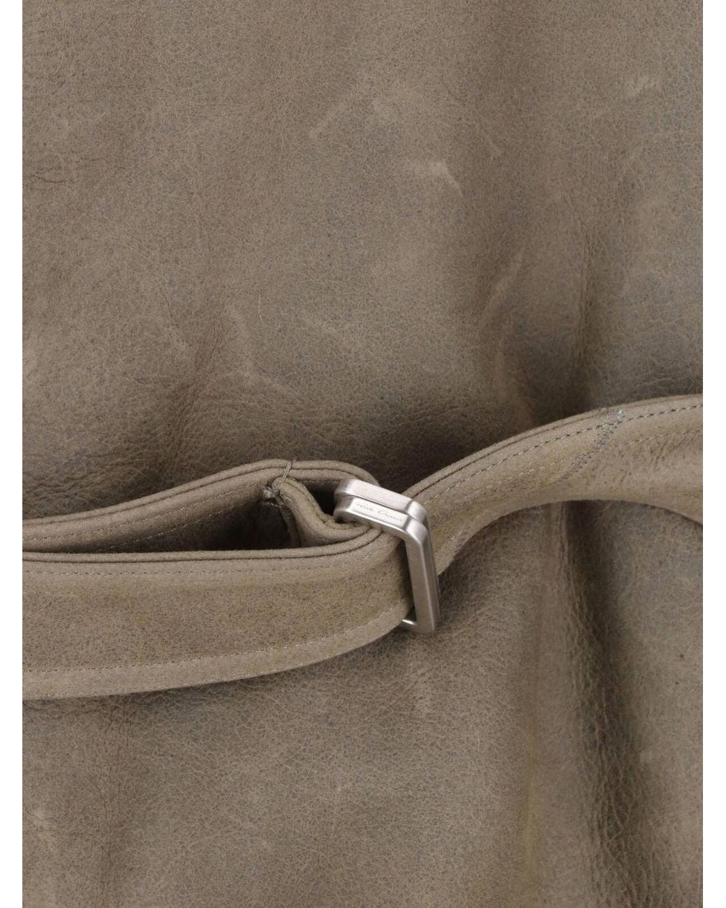 Rick Owens Brown Leather Jacket