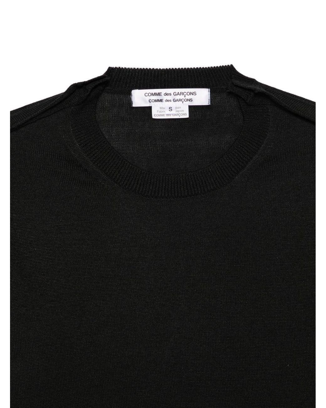 Comme des Garçons Black Wool Blend Sweater