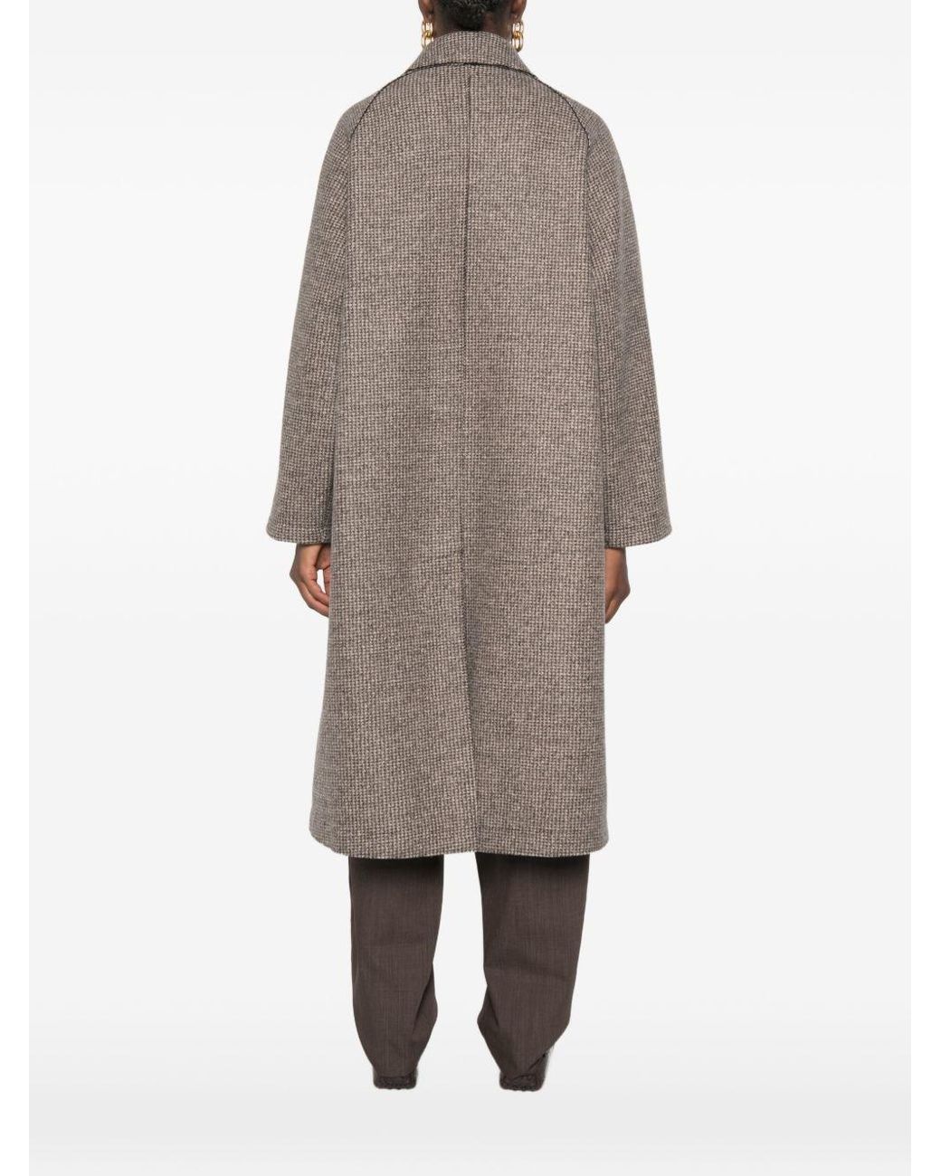 Harris Wharf London Gray Wool And Cashmere Blend Coat