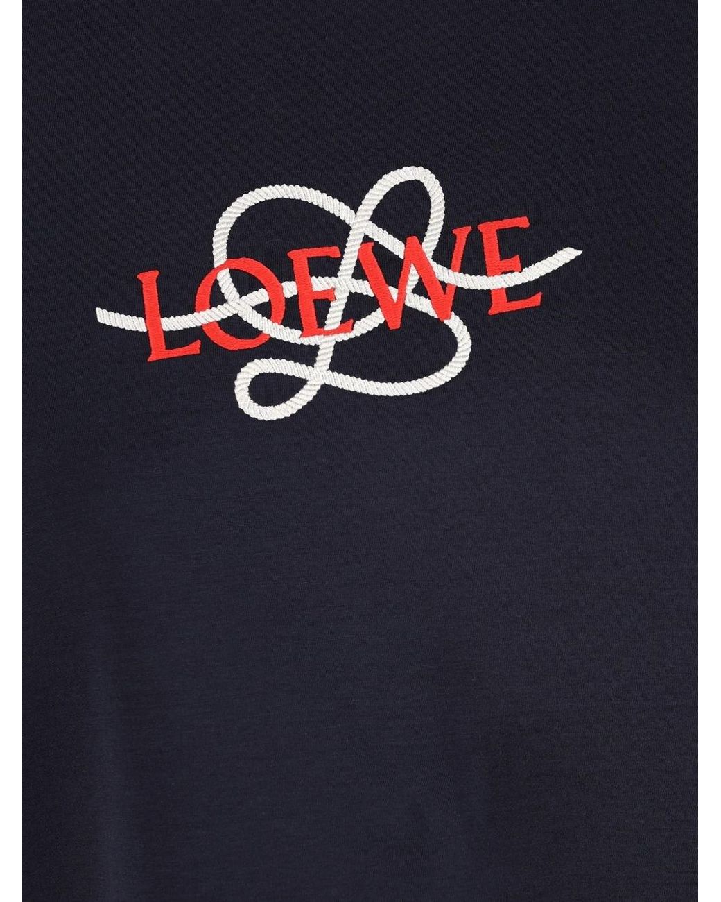 Loewe Blue Logo Cotton T-Shirt