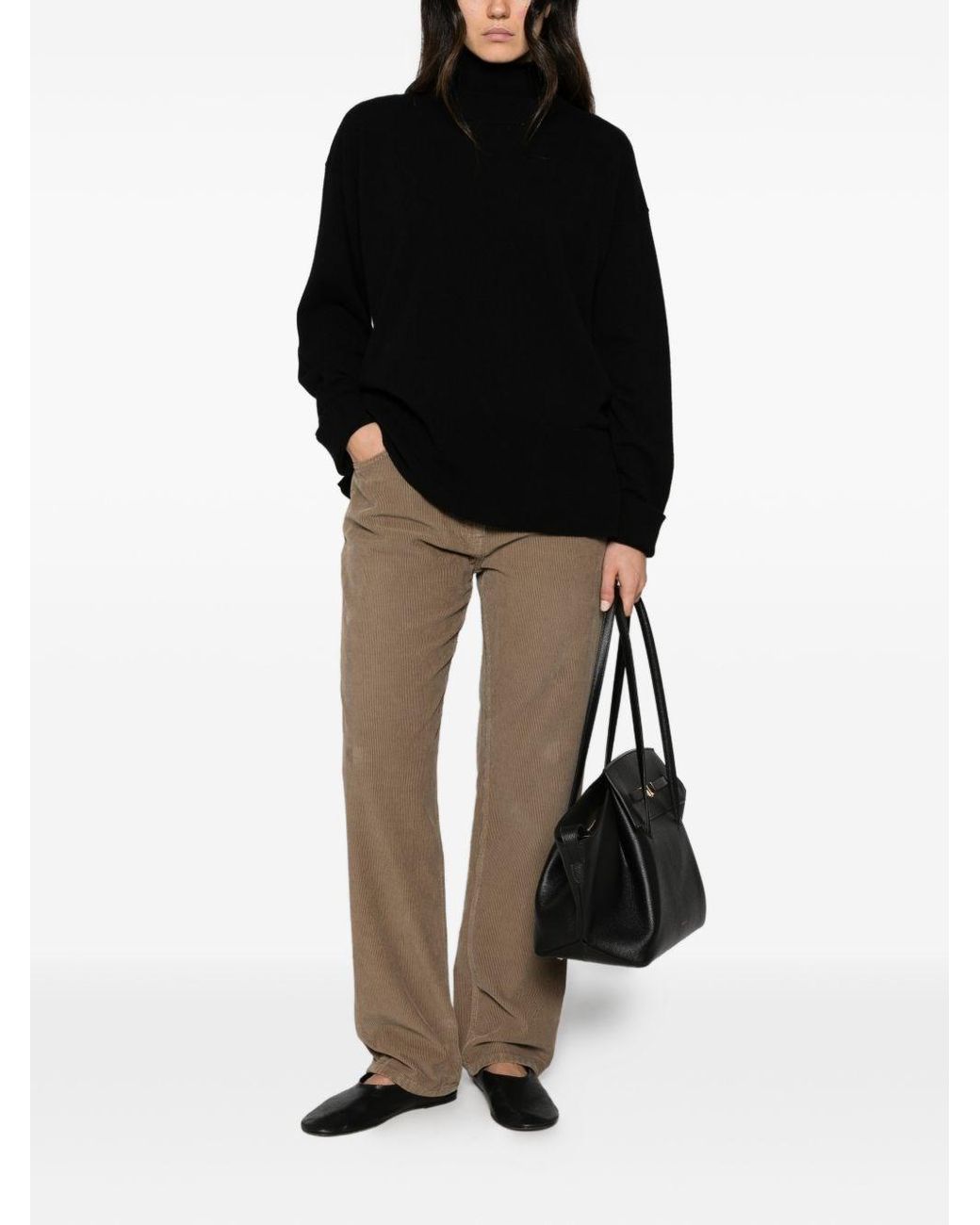 The Row Black Dinni Velvet Trousers