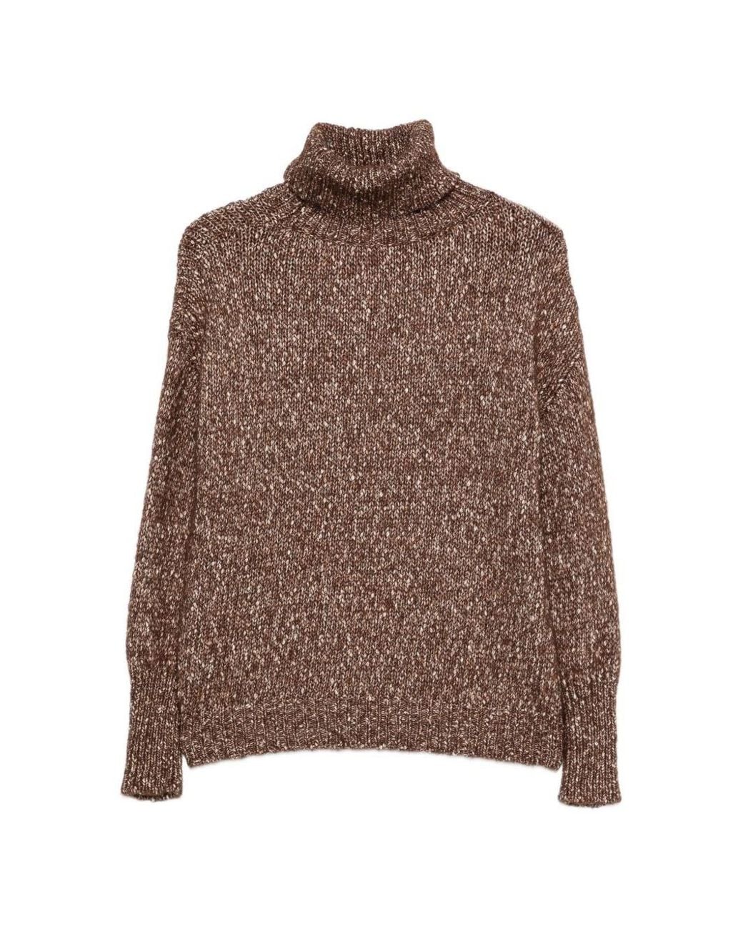 Base London Brown Cotton And Wool Turtle-Neck Sweater