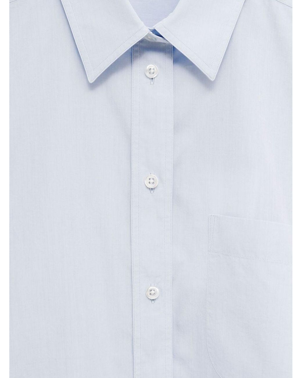 The Row Blue Granada Cotton Shirt