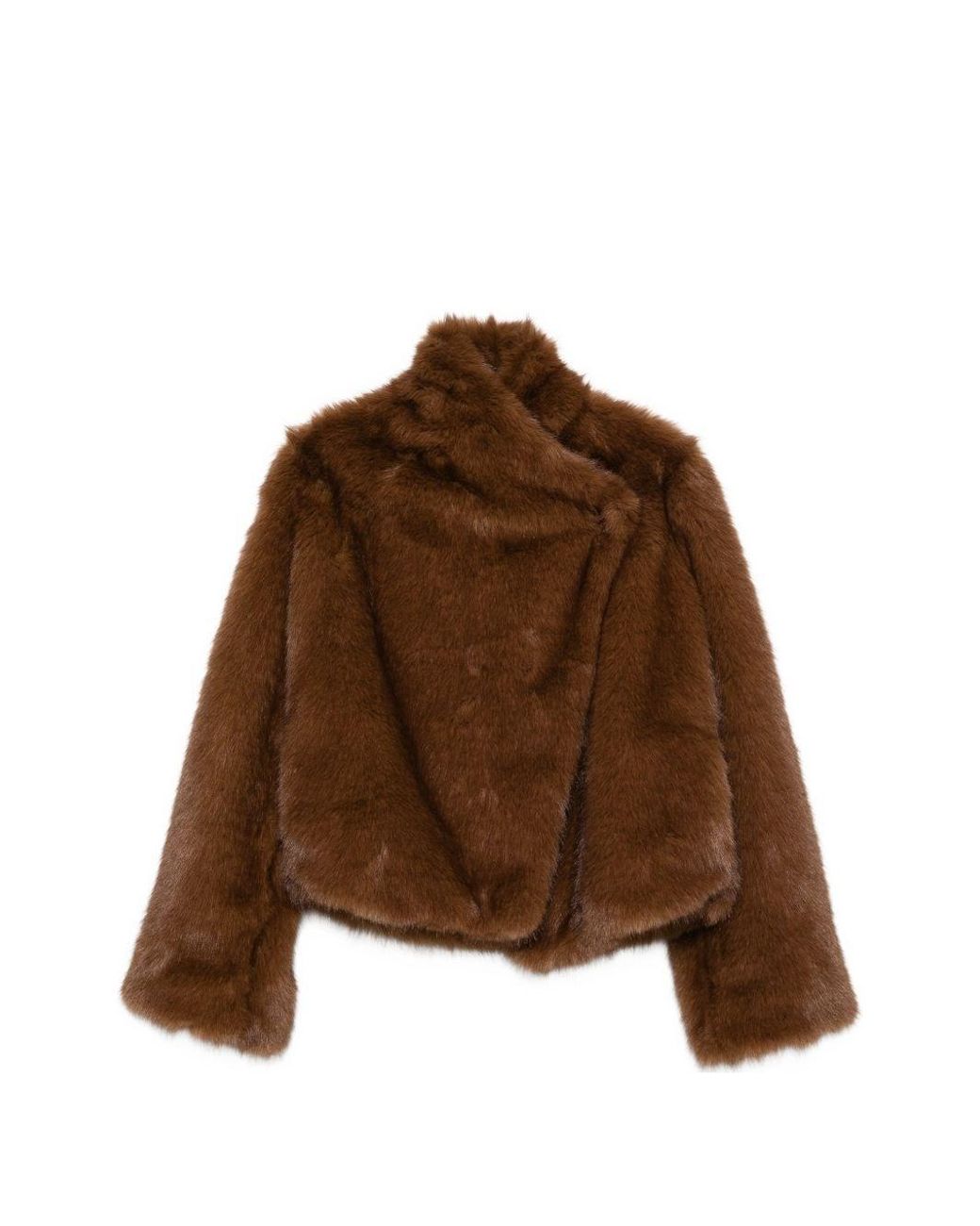 BB COUTURE Brown Farrah Faux Fur Jacket