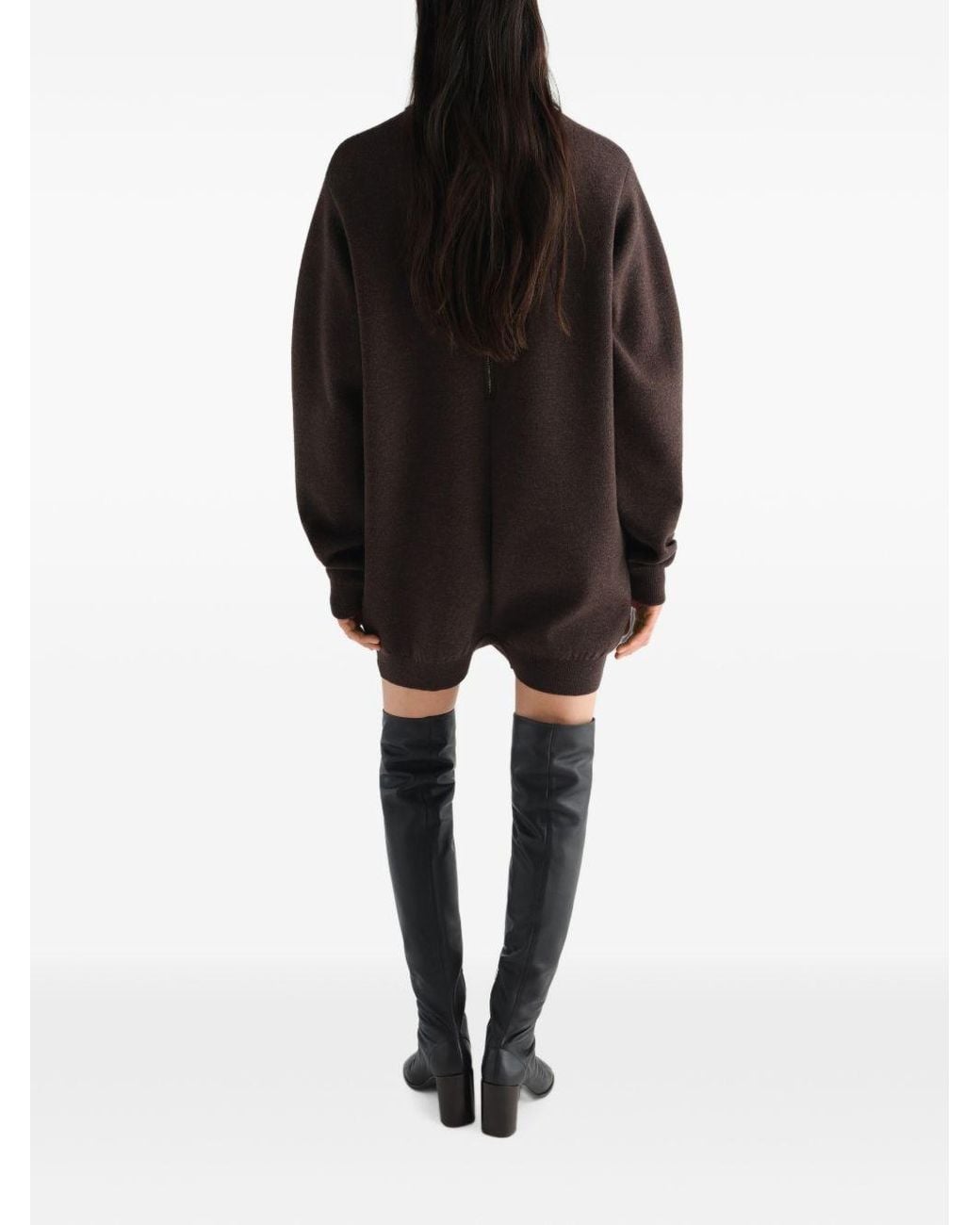 Lemaire Brown Wool Crewneck Sweater