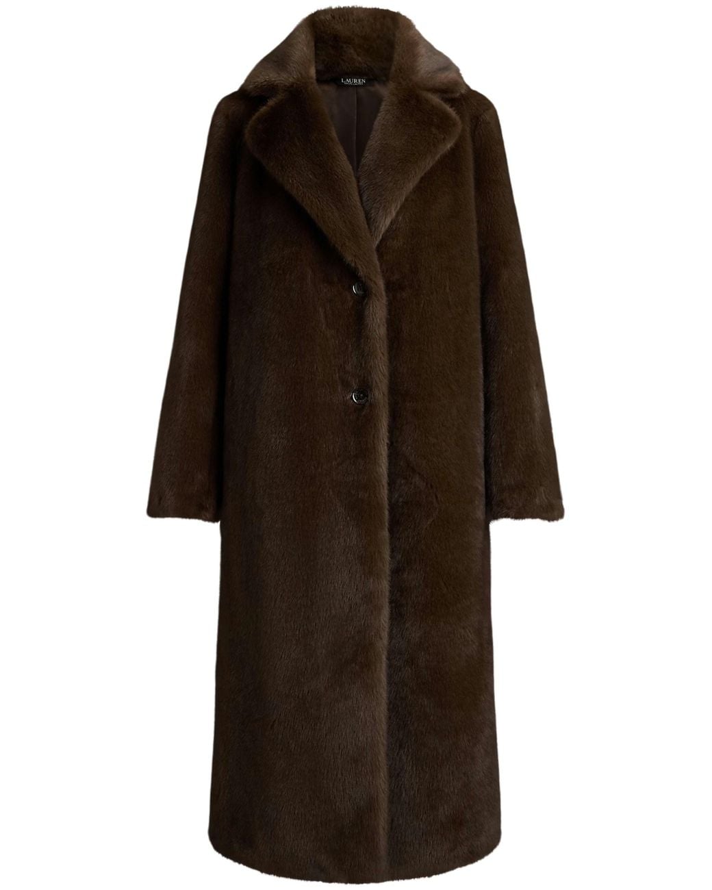 Ralph Lauren Brown Single-Breasted Coat By
