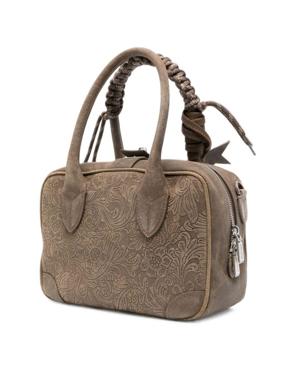 Golden Goose Deluxe Brand Brown Vita Suede Leather Handbag
