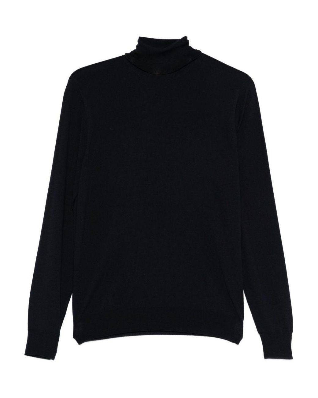 Drumohr Black Turtleneck Long Sleeves Sweater for men
