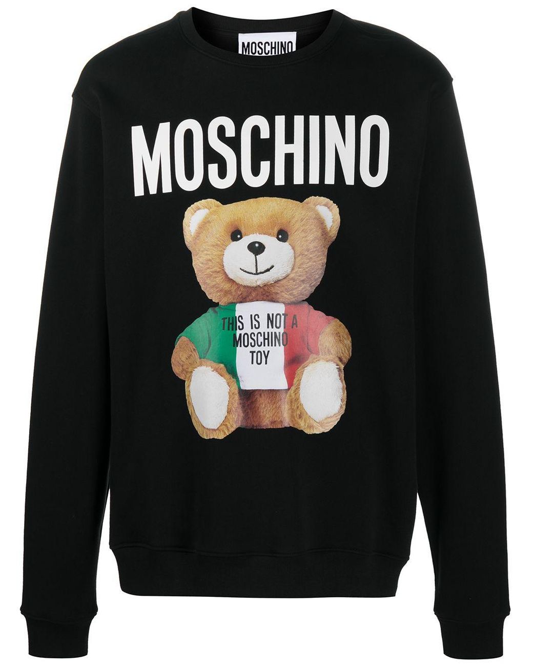 Moschino Cotton Teddy Bear Crew Neck Sweatshirt in Black for Men - Save ...