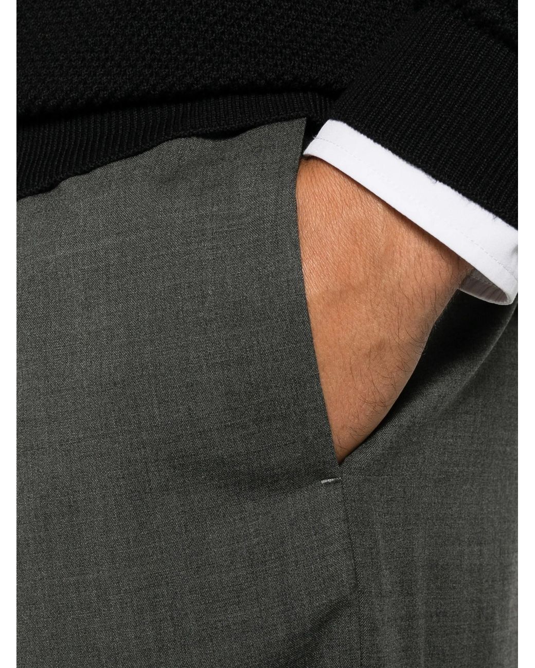 Lardini Gray Elasticated-Waistband Trousers for men