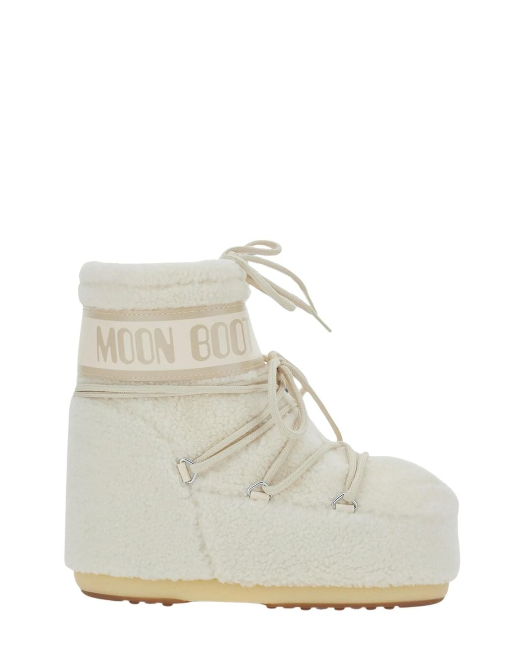 Moon Boot White Icon Low Shearling-Effect Boots