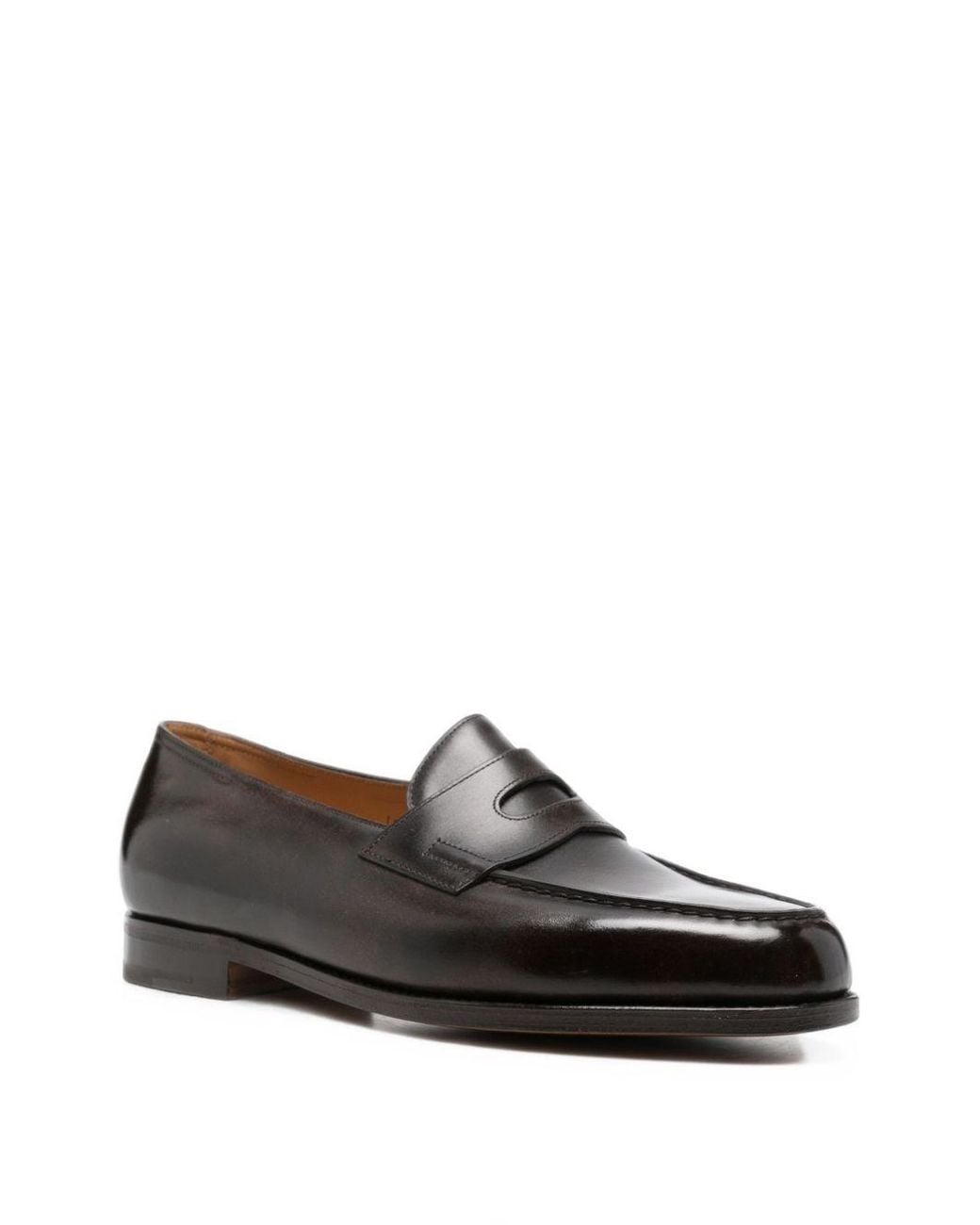 John Lobb White Lopez Leather Loafers for men