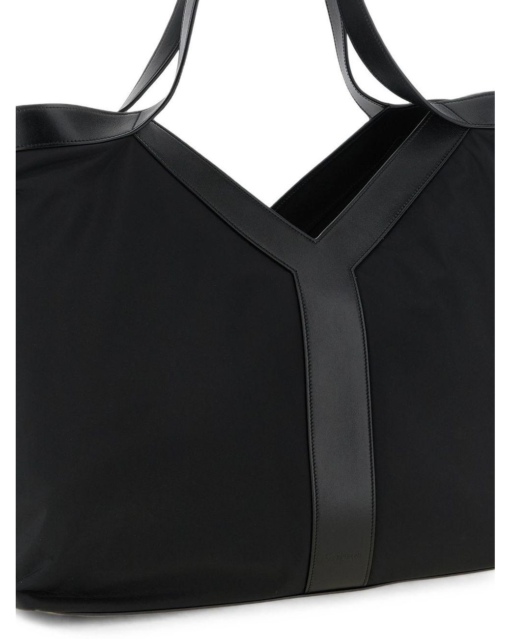 Saint Laurent Black Y Large Nylon Tote Bag for men