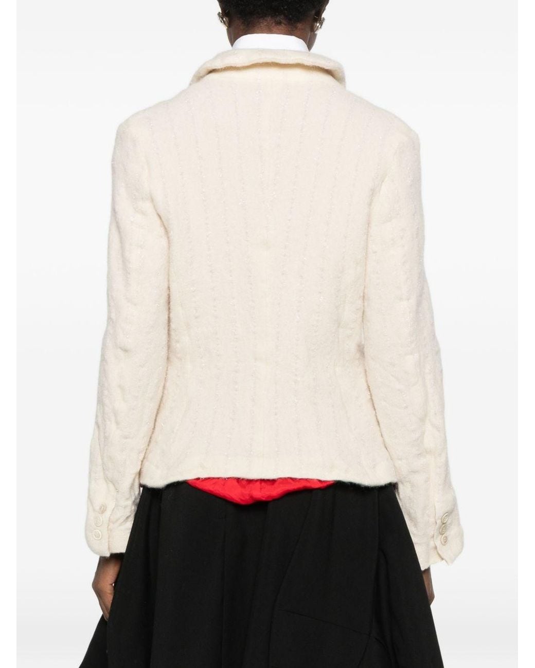 Comme des Garçons White Wool Jacket