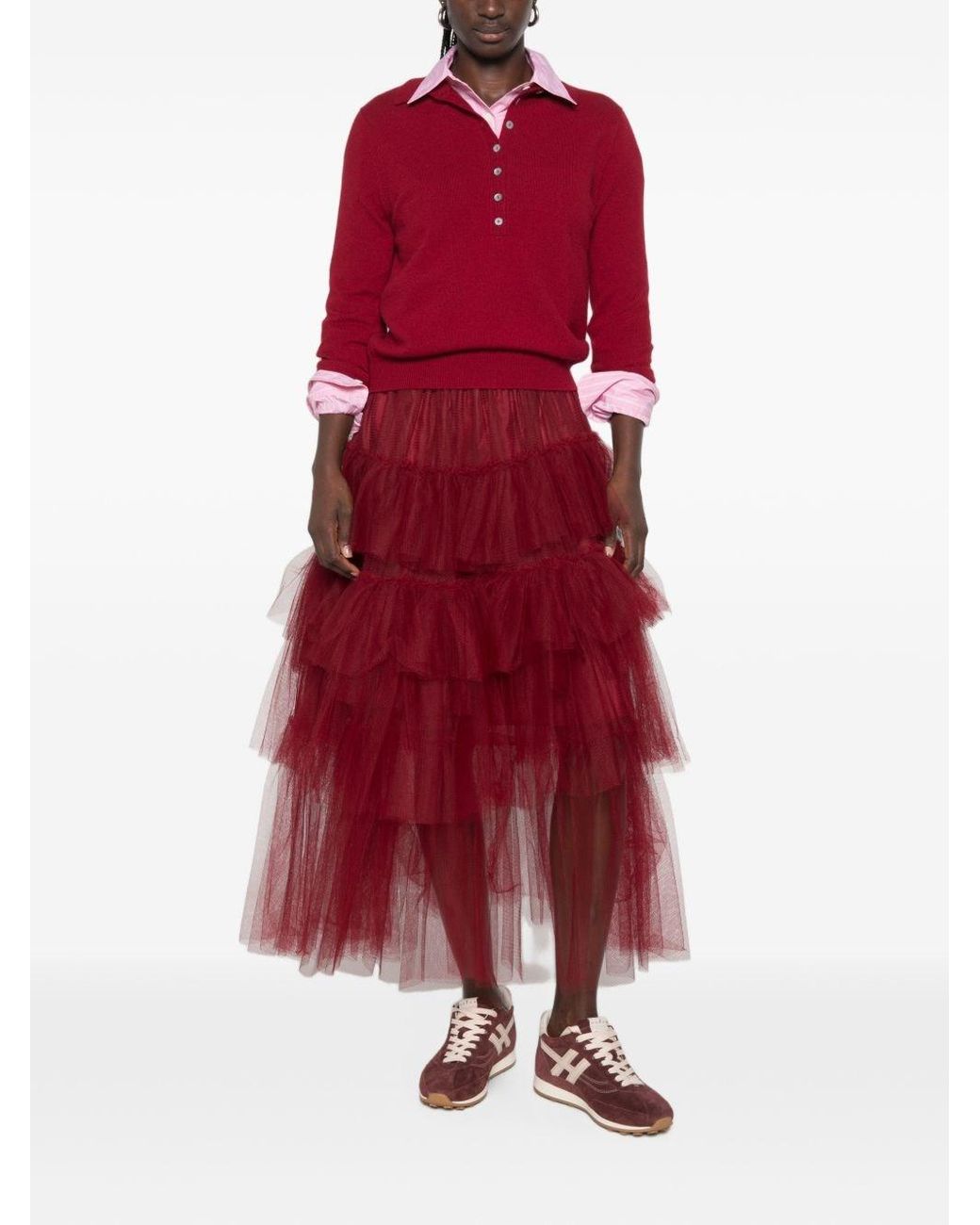 Be You Red Cashmere Polo Shirt