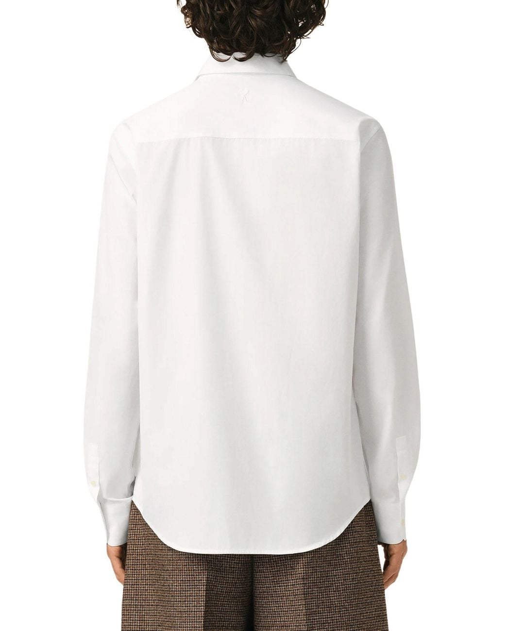 AMI White Cotton Shirt With Ami De Coeur for men