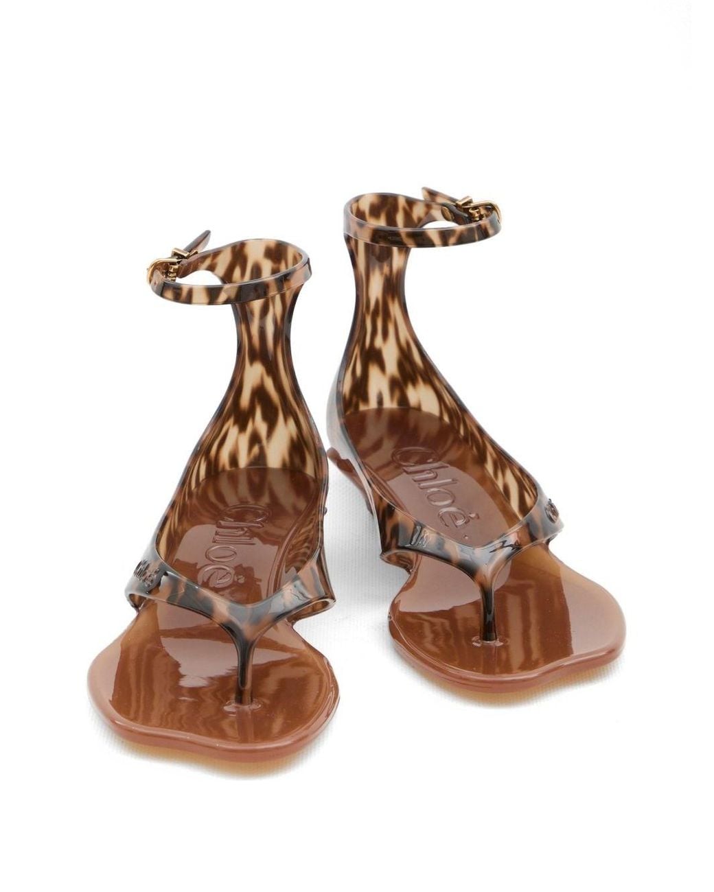 Chloé Black Jelly Thong Sandals