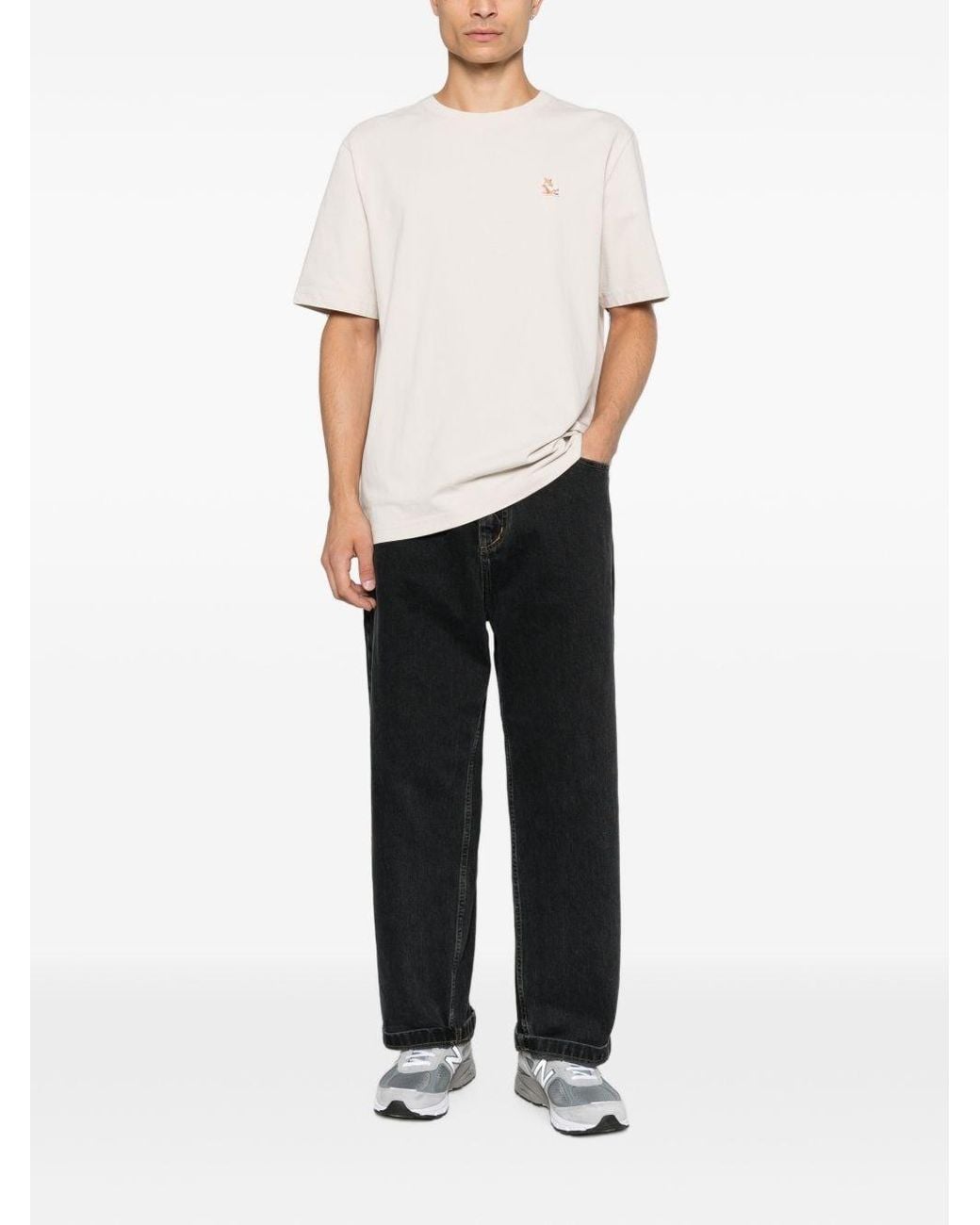 Maison Kitsuné White Chillax Fox Cotton T-Shirt for men