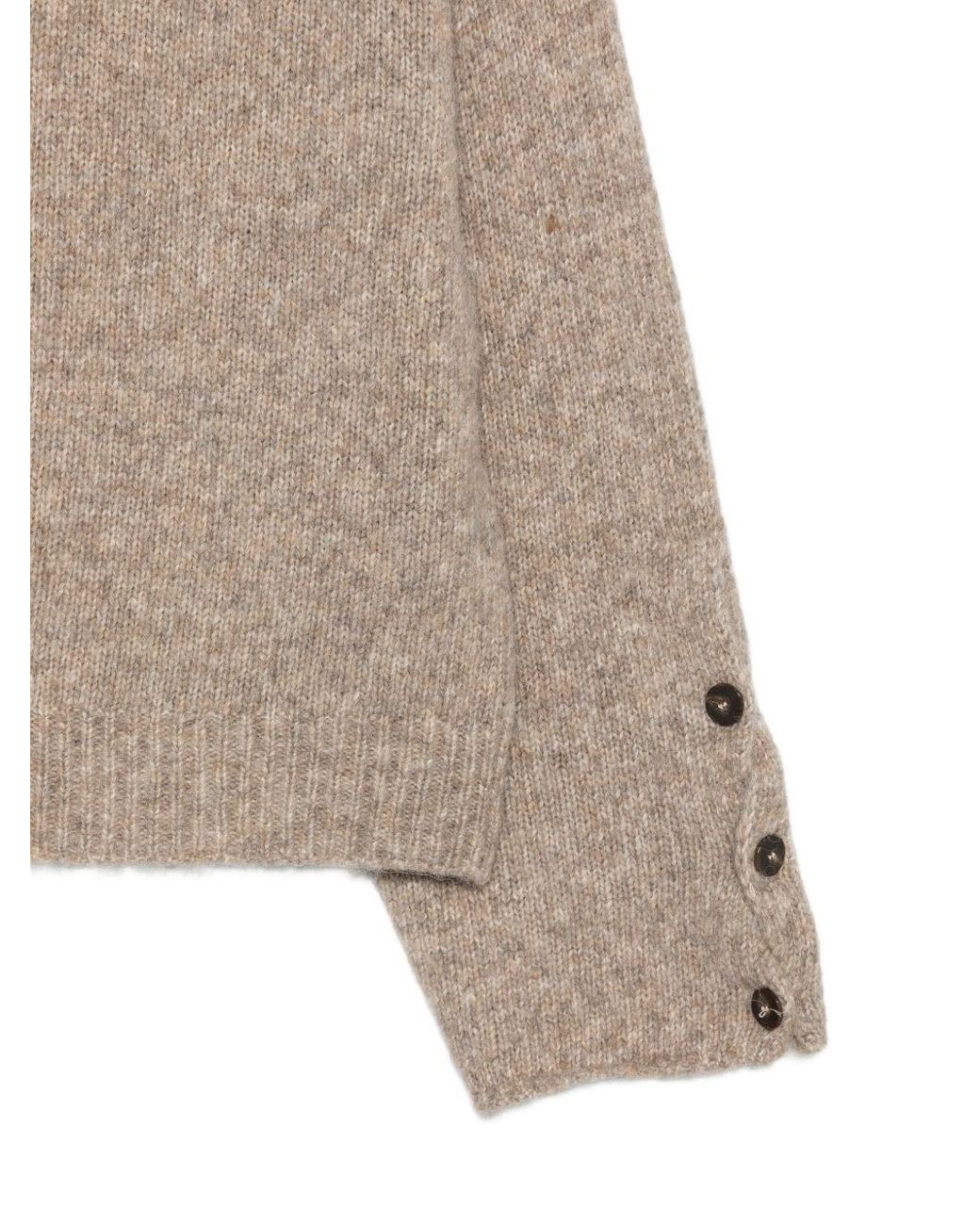 Alysi Natural Wool Turtle-Neck Jumper