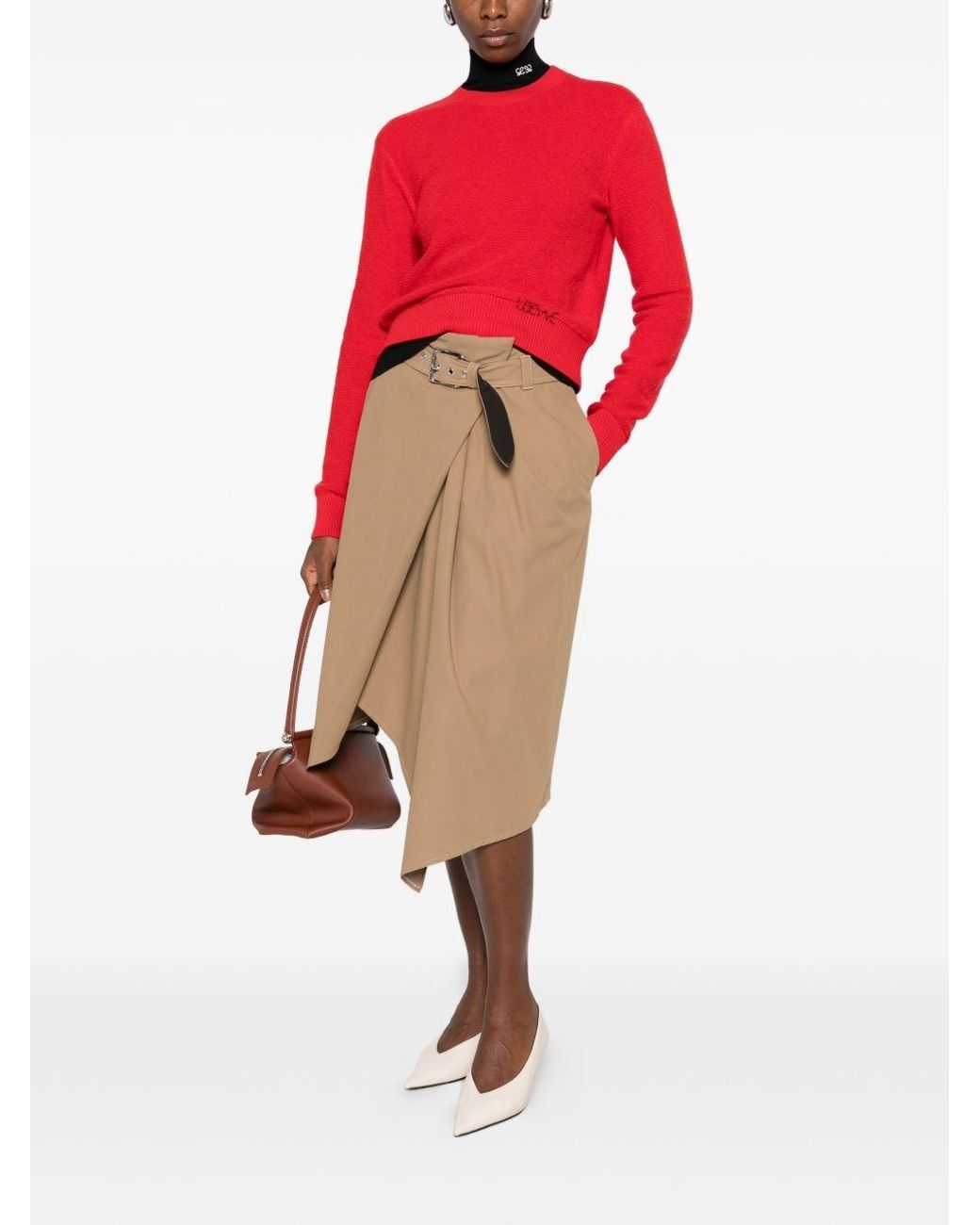 Loewe Red Logo Wool Sweater